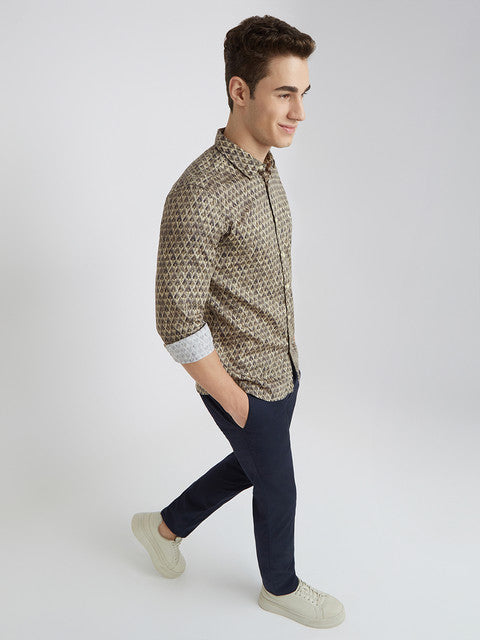 Parx Green Casual Shirt 