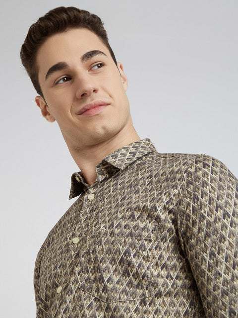 Parx Green Casual Shirt 