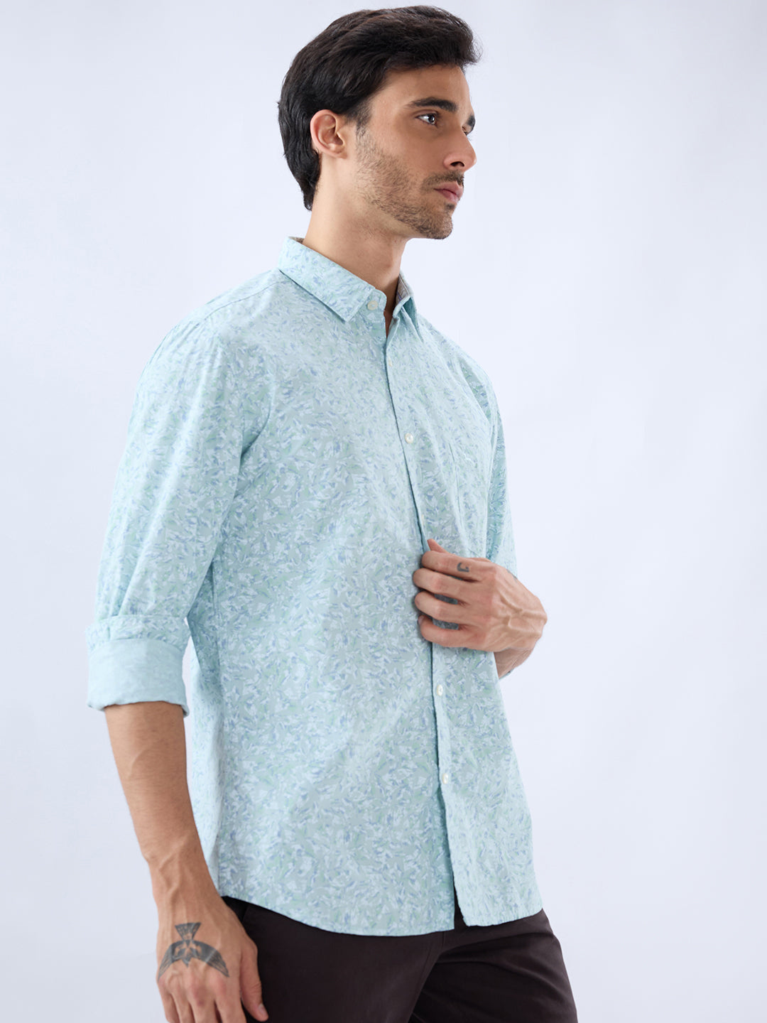 Parx Green Casual Shirt