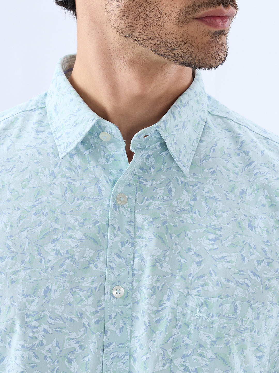 Parx Green Casual Shirt