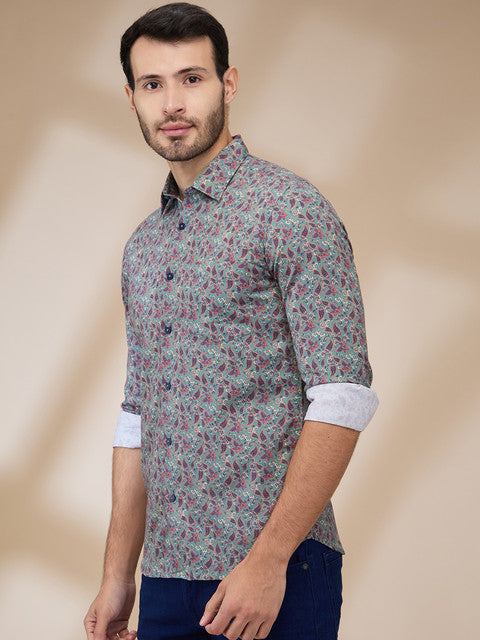Parx Green Casual Shirts