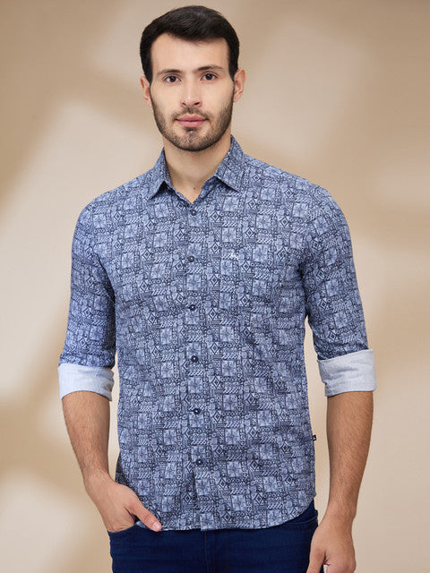 Parx Blue Casual Shirts