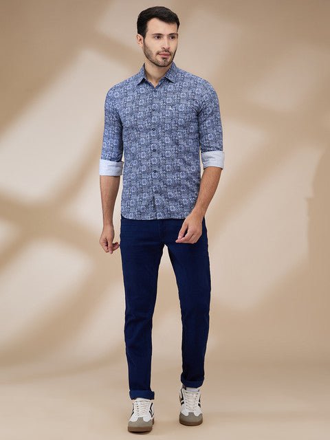 Parx Blue Casual Shirts