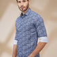 Parx Blue Casual Shirts