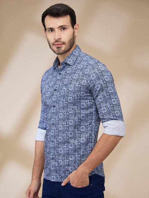 Parx Blue Casual Shirts