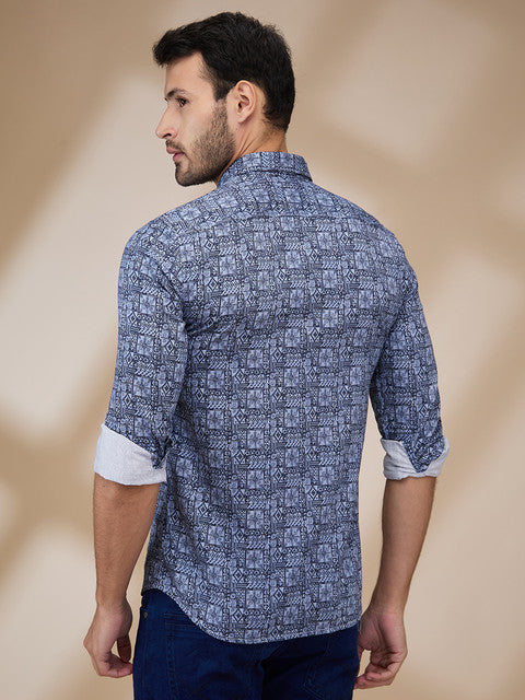 Parx Blue Casual Shirts