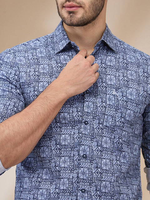Parx Blue Casual Shirts