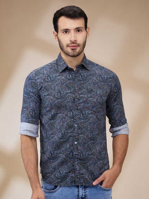 Parx Blue Casual Shirts