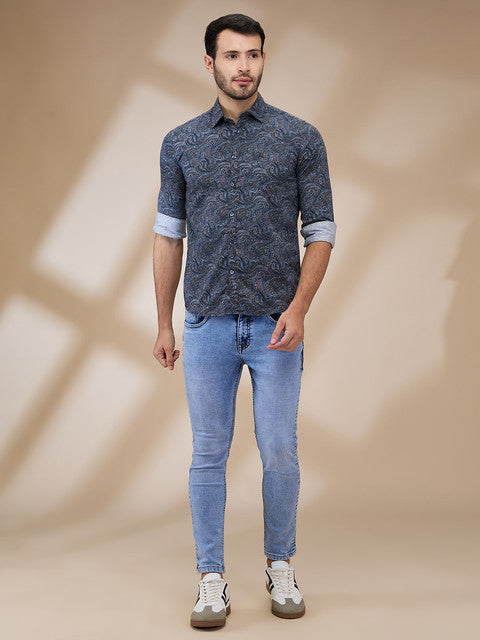 Parx Blue Casual Shirts