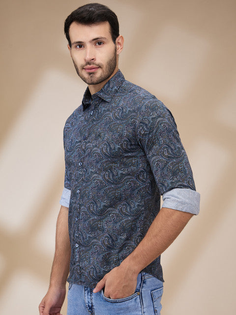 Parx Blue Casual Shirts