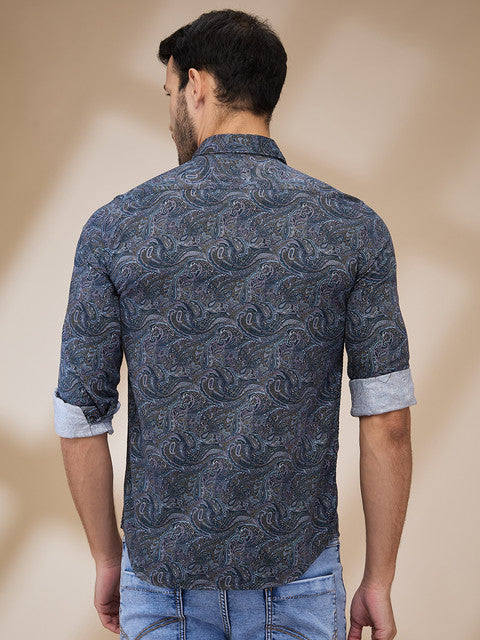 Parx Blue Casual Shirts