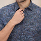 Parx Blue Casual Shirts