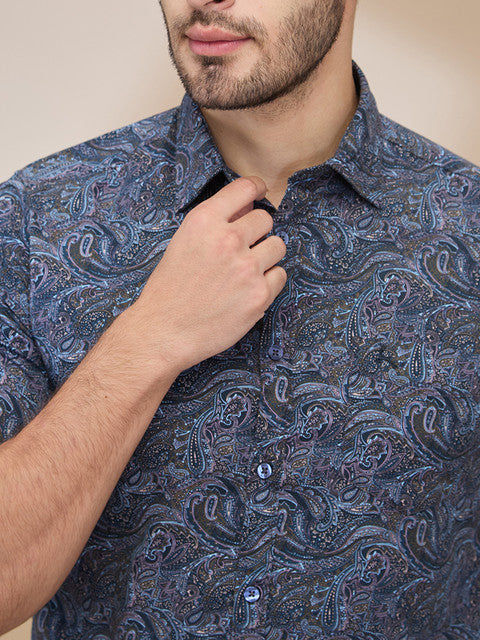 Parx Blue Casual Shirts