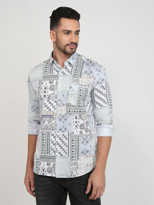 Parx White Casual Shirt