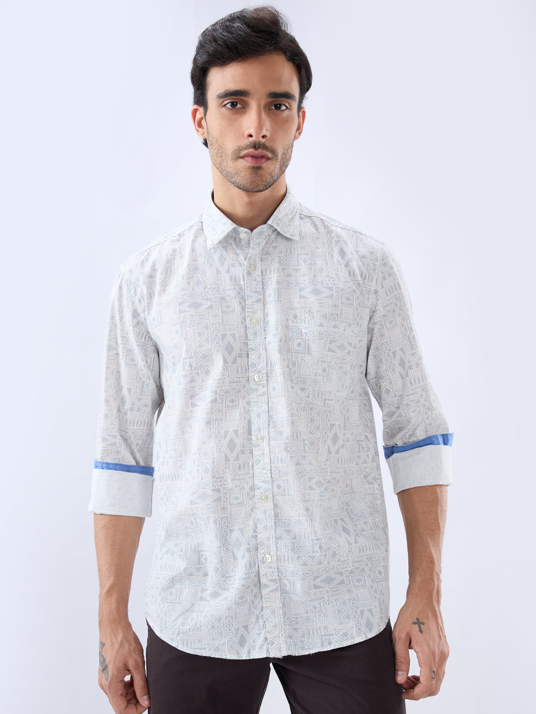 Parx Grey Casual Shirt