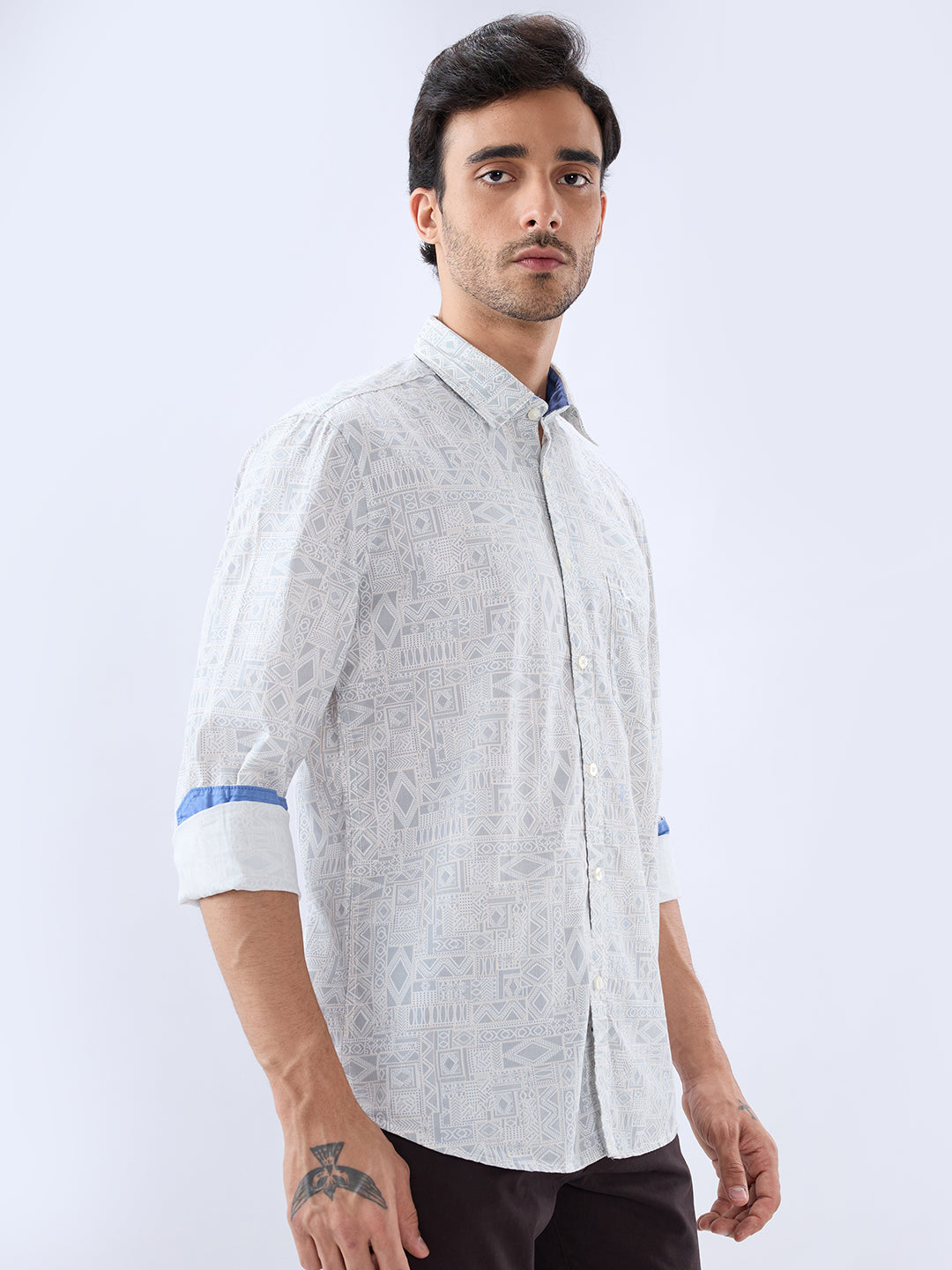 Parx Grey Casual Shirt