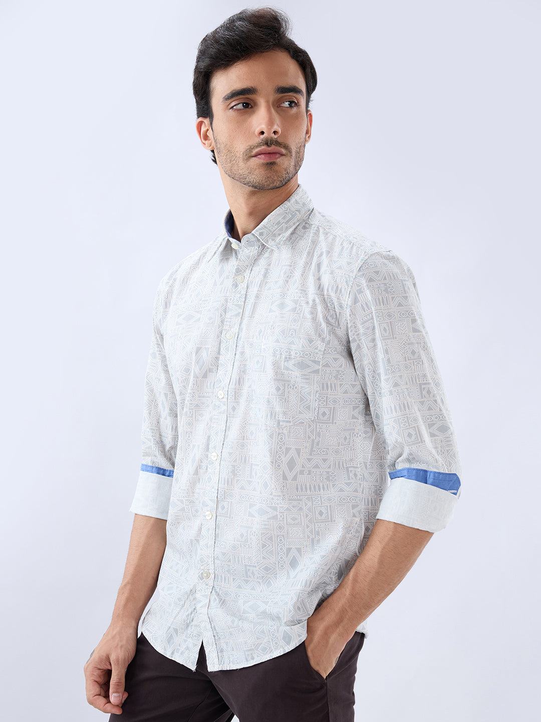 Parx Grey Casual Shirt