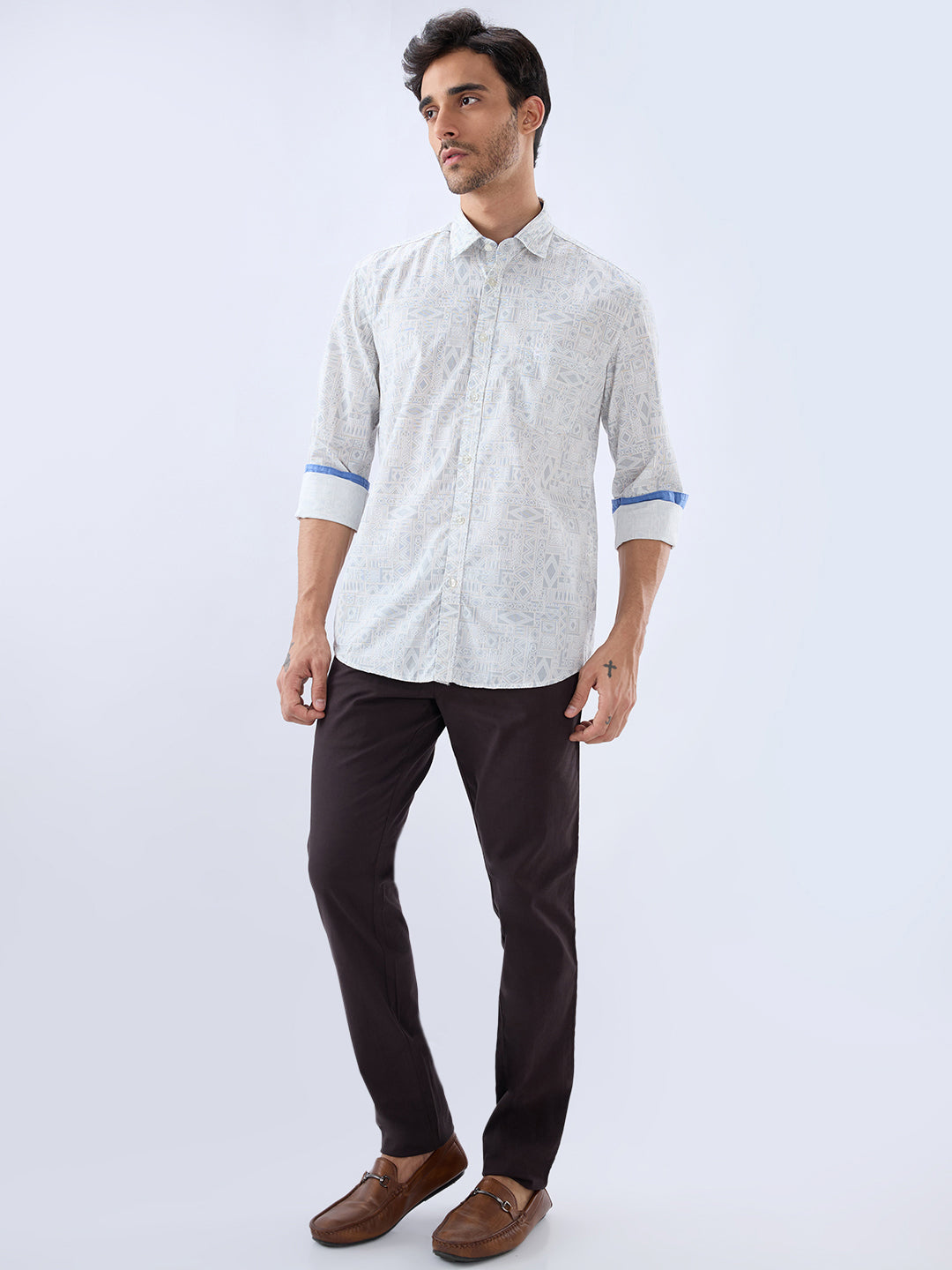 Parx Grey Casual Shirt