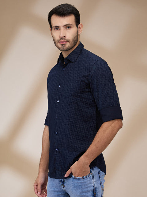Parx Blue Casual Shirts