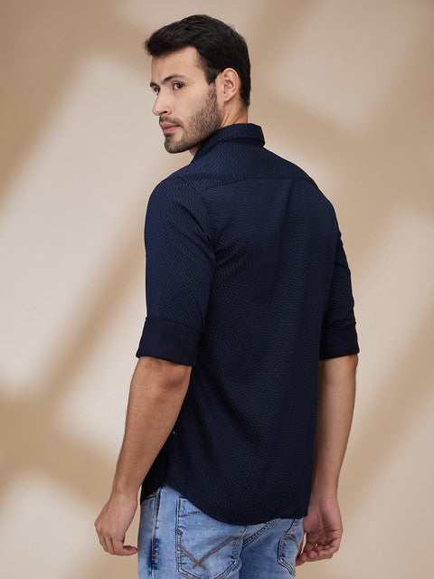 Parx Blue Casual Shirts