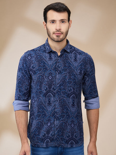 Parx Blue Casual Shirts