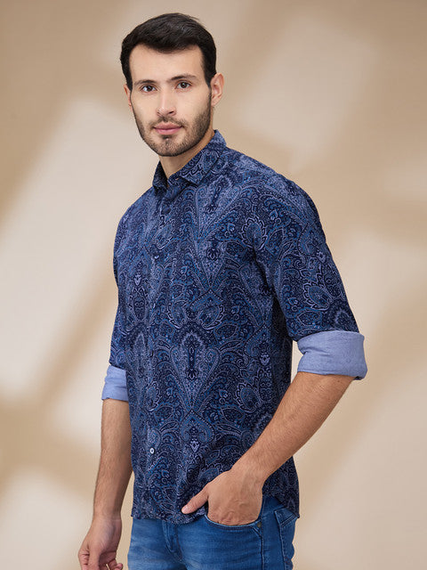 Parx Blue Casual Shirts