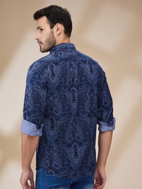 Parx Blue Casual Shirts