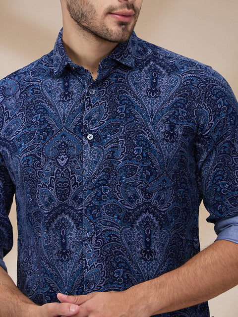 Parx Blue Casual Shirts