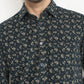 Parx Men Green Printed Slim Fit Cotton Casual Shirt
