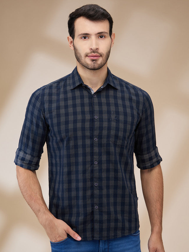 Parx Blue Casual Shirt