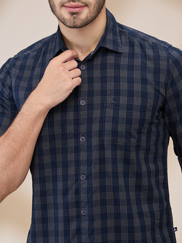 Parx Blue Casual Shirt