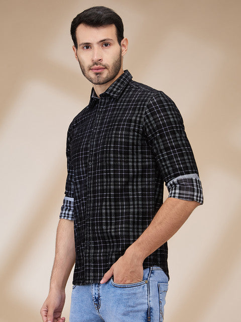Parx Black Casual Shirt 