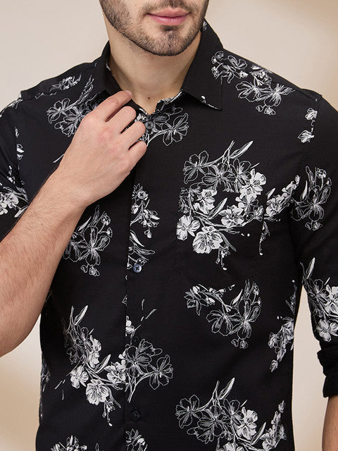 Parx Black Casual Shirts