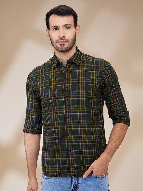 Parx Green Casual Shirt 