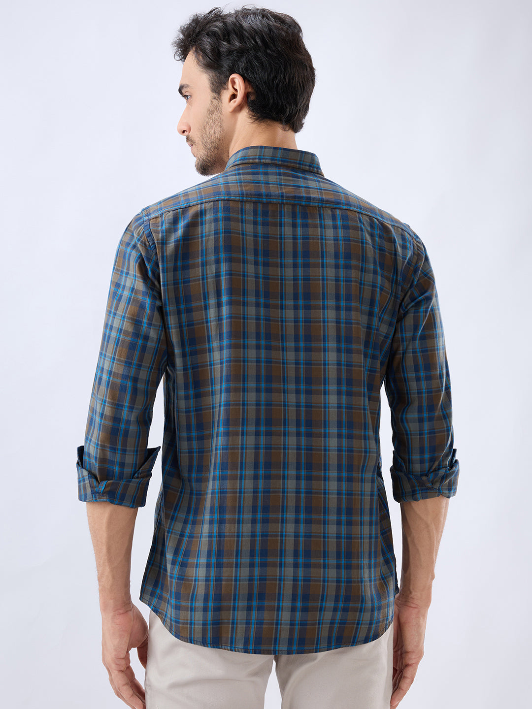 Parx Blue Casual Shirt