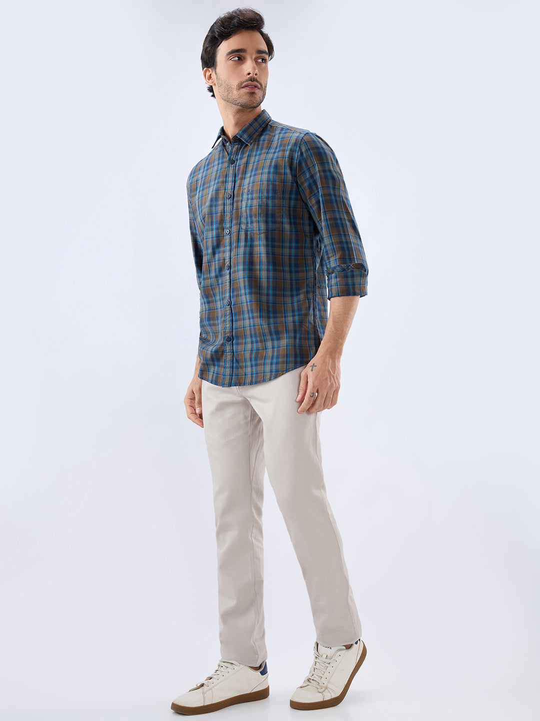 Parx Blue Casual Shirt