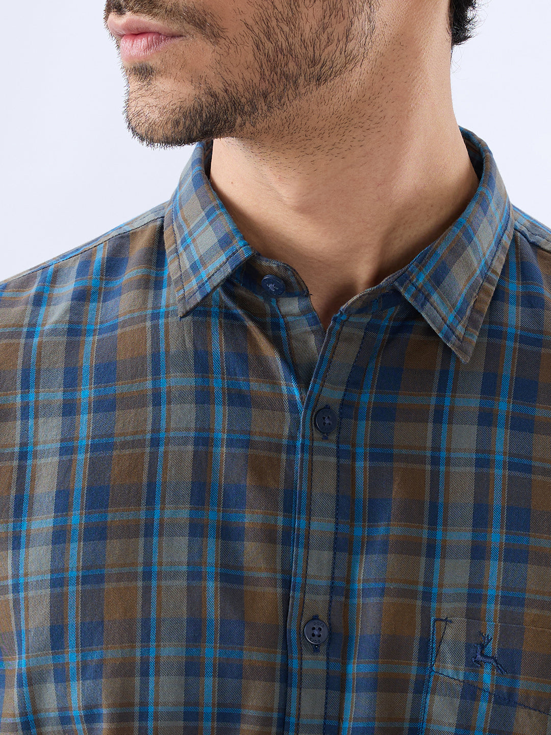 Parx Blue Casual Shirt