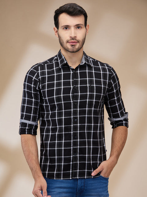 Parx Black Casual Shirts