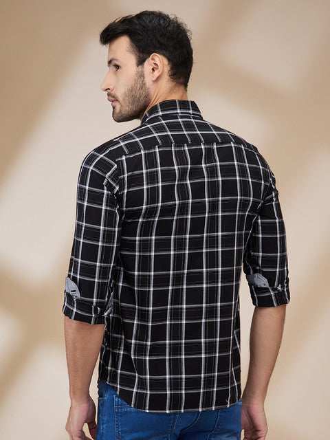 Parx Black Casual Shirts