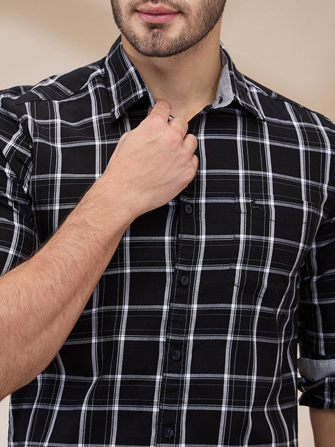 Parx Black Casual Shirts