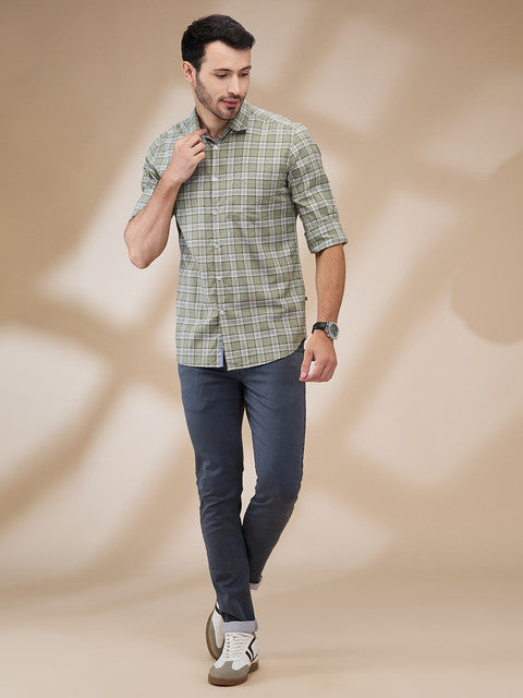 Parx Green Casual Shirt 
