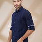 Parx Blue Casual Shirts