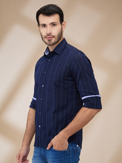 Parx Blue Casual Shirts