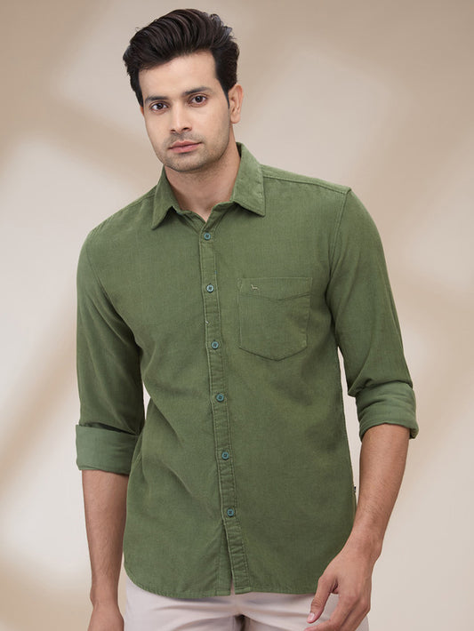 Parx Green Casual Shirt
