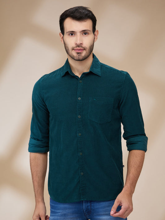 Parx Green Casual Shirt