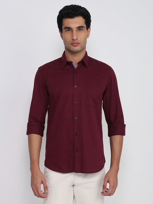Parx Maroon Casual Shirt