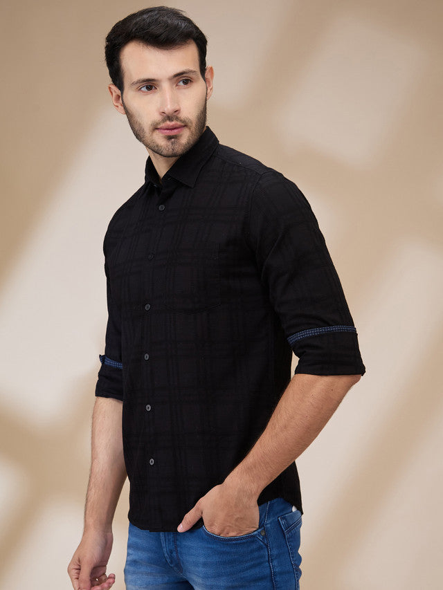 Parx Black Casual Shirt