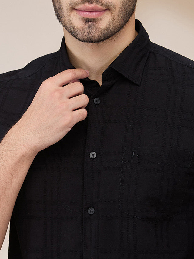 Parx Black Casual Shirt