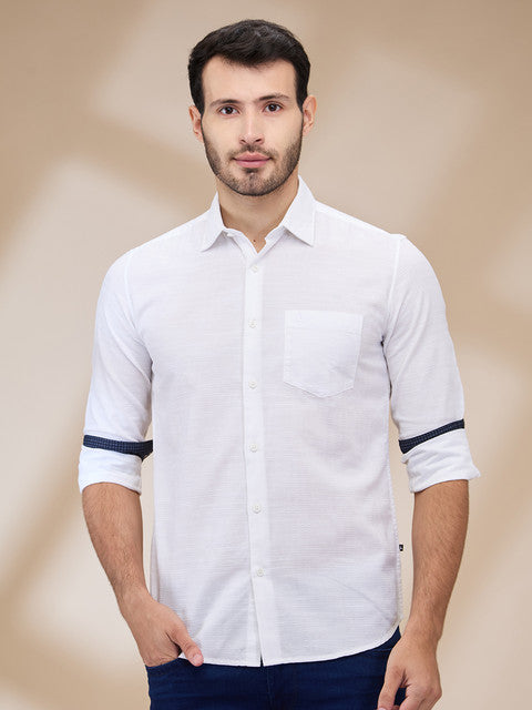 Parx White Casual Shirts