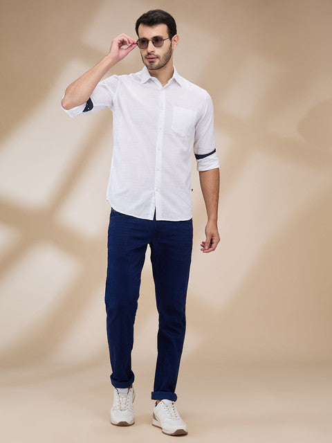 Parx White Casual Shirts
